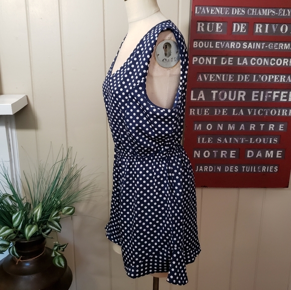 AX Paris Curve | 16 Plus Polka Dot Romper navy - Picture 13 of 15